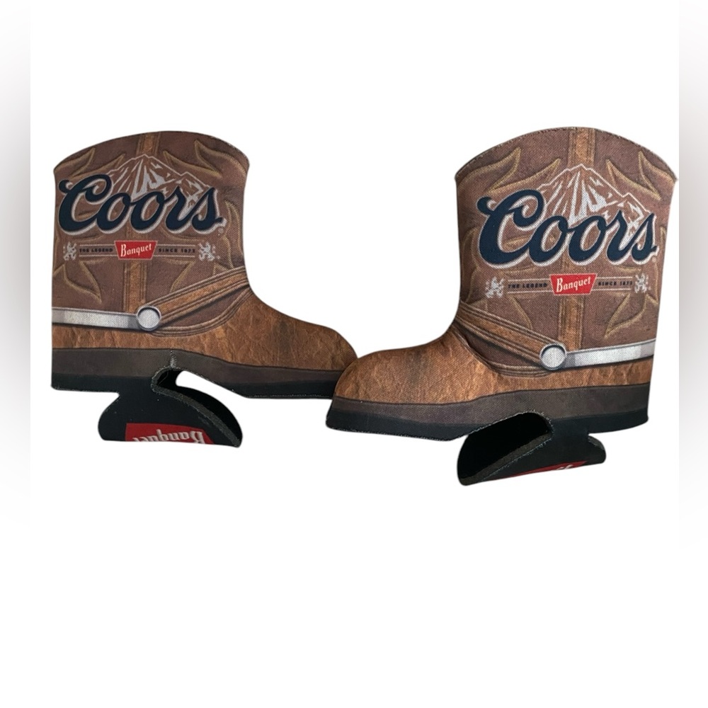 RARE Coor’s Light Cowboy Boot Beer Cozy X2